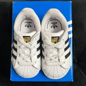 adidas Kids White and Black Sneakers